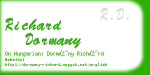 richard dormany business card